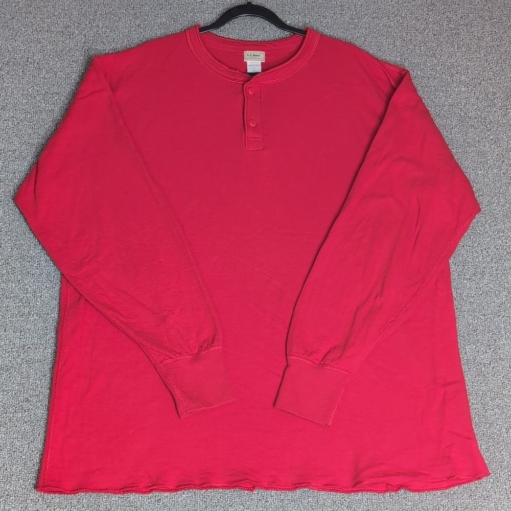 Vintage L.L.Bean River Diver Shirt Double Layered Size XXL-TALL In Red